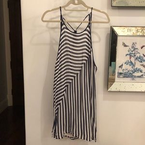 Urban Outfitters Navy and White Striped Dress